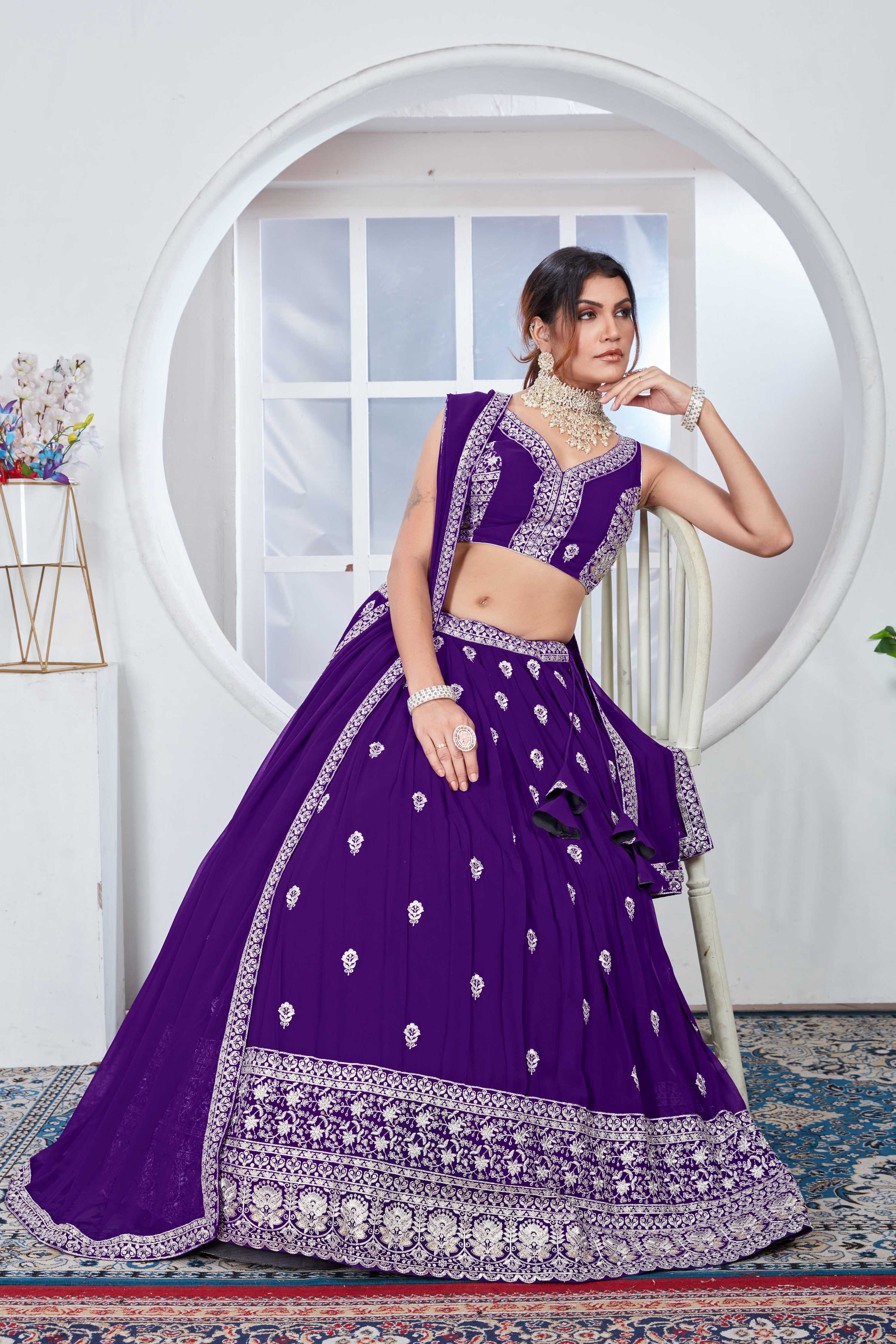 Lehenga Mart Designer Wedding Lehenga Choli For Women - Blue