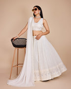 Lehenga Mart Designer Wedding Lehenga Choli For Women - White