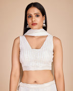 Lehenga Mart Designer Wedding Lehenga Choli For Women - White