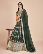 Lehenga Mart Designer Wedding Lehenga Choli For Women - Green