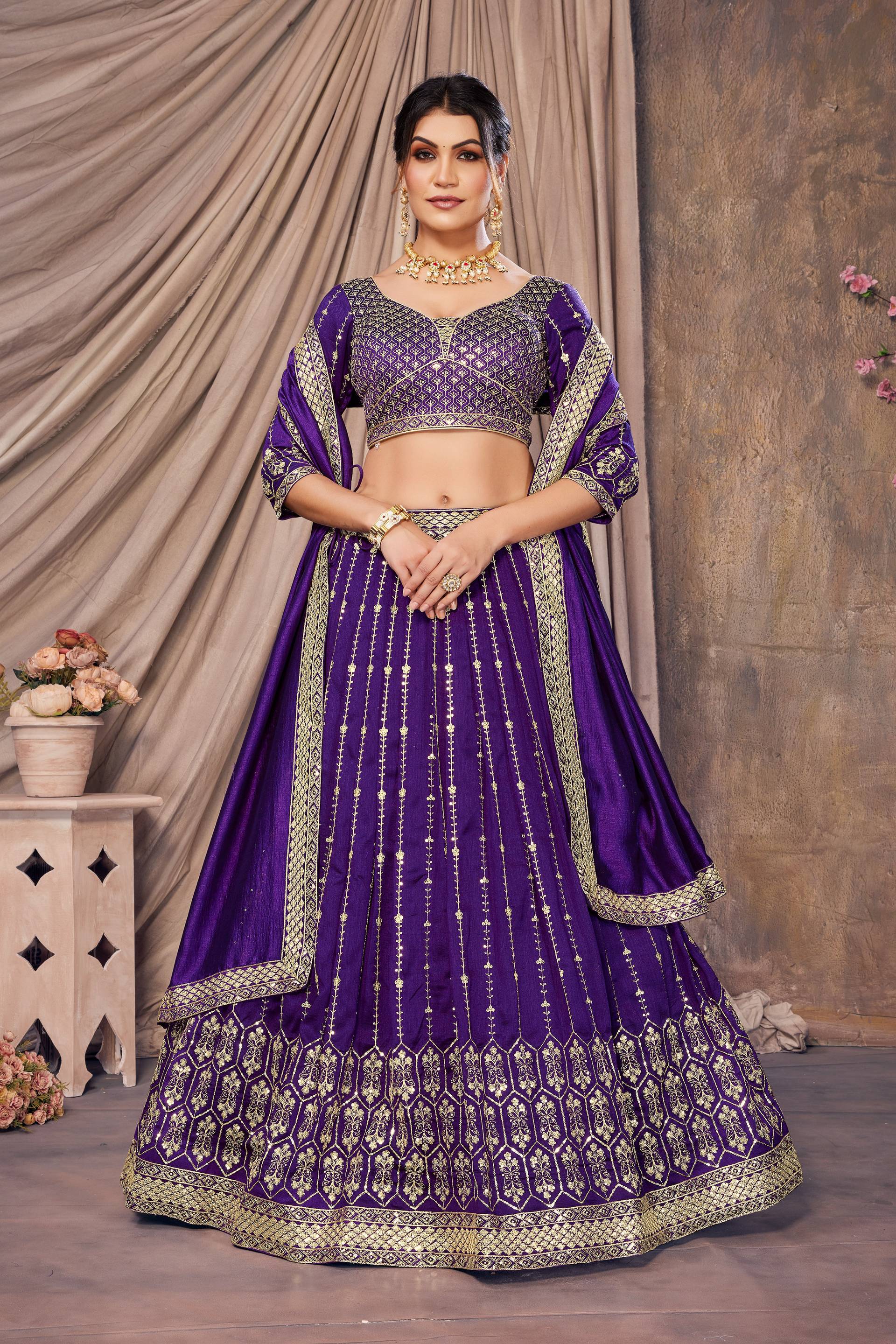 Lehenga Mart Designer Wedding Lehenga Choli For Women - Blue