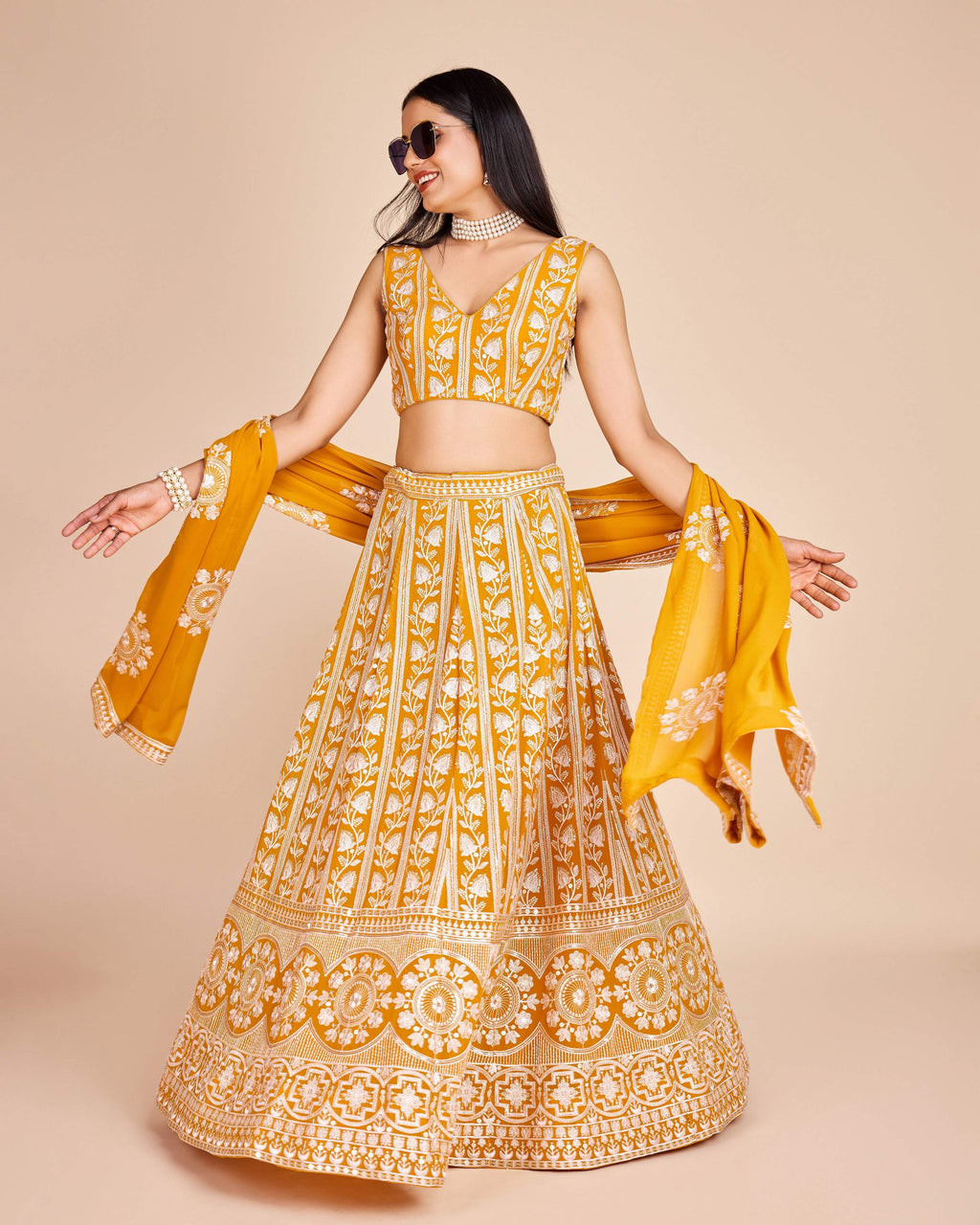 Lehenga Mart Designer Wedding Lehenga Choli For Women - Yellow
