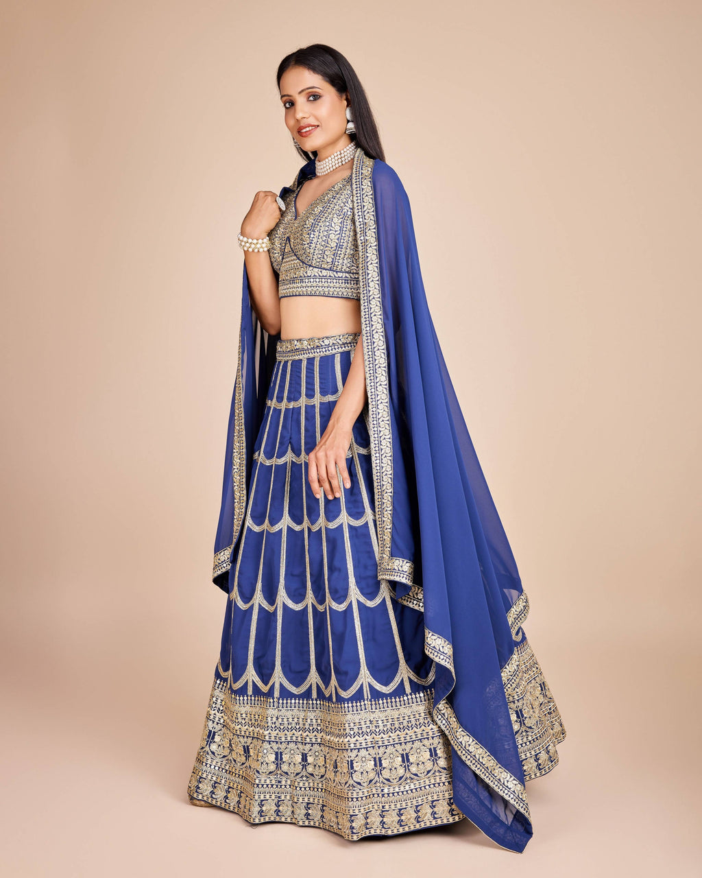 Lehenga Mart Designer Wedding Lehenga Choli For Women - Blue