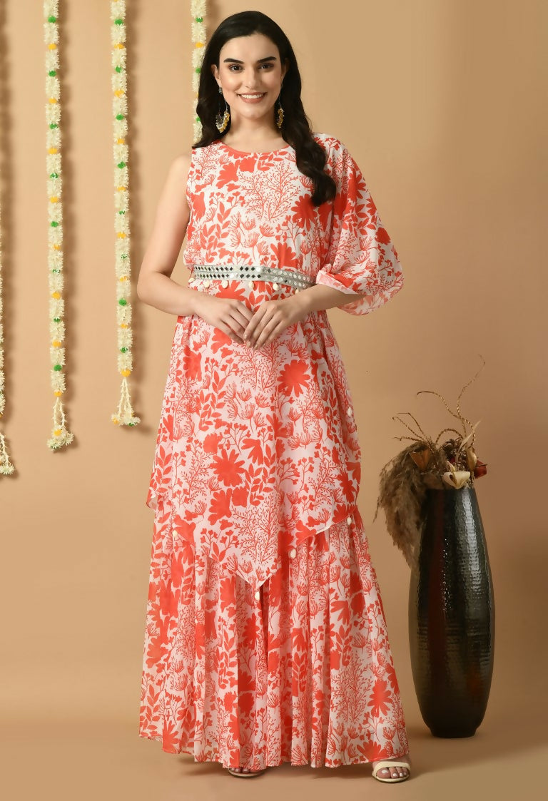 Joban Fashion Red Maslin Kurta Set