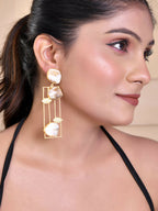 VOJ Women Gold Color stainless steel Earrings - Distacart