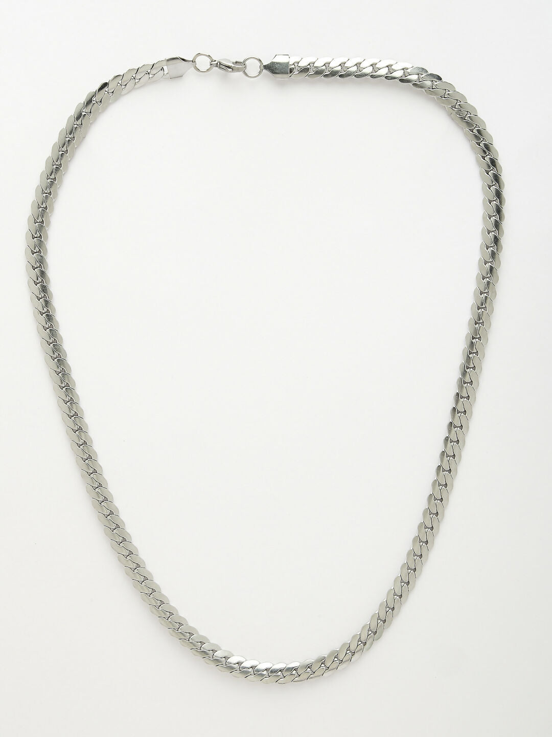 NVR Men's Silver-Plated Stainless Steel Chain