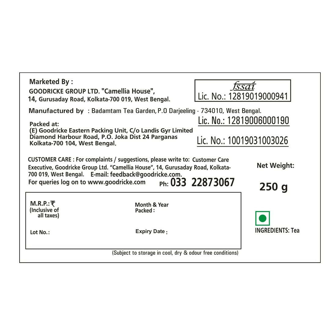 Goodricke Badamtam Darjeeling Tea