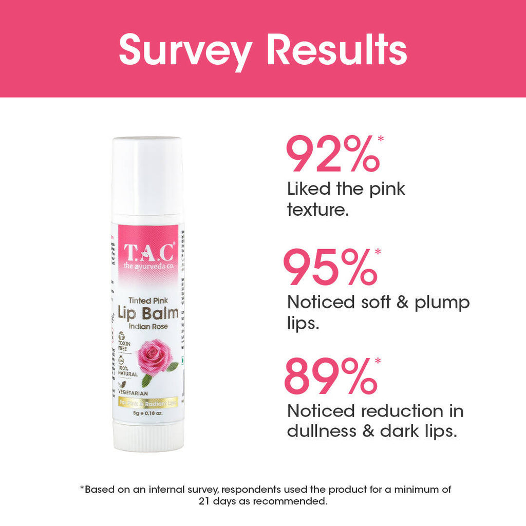 TAC - The Ayurveda Co. Tinted Indian Rose Vegan Lip Balm