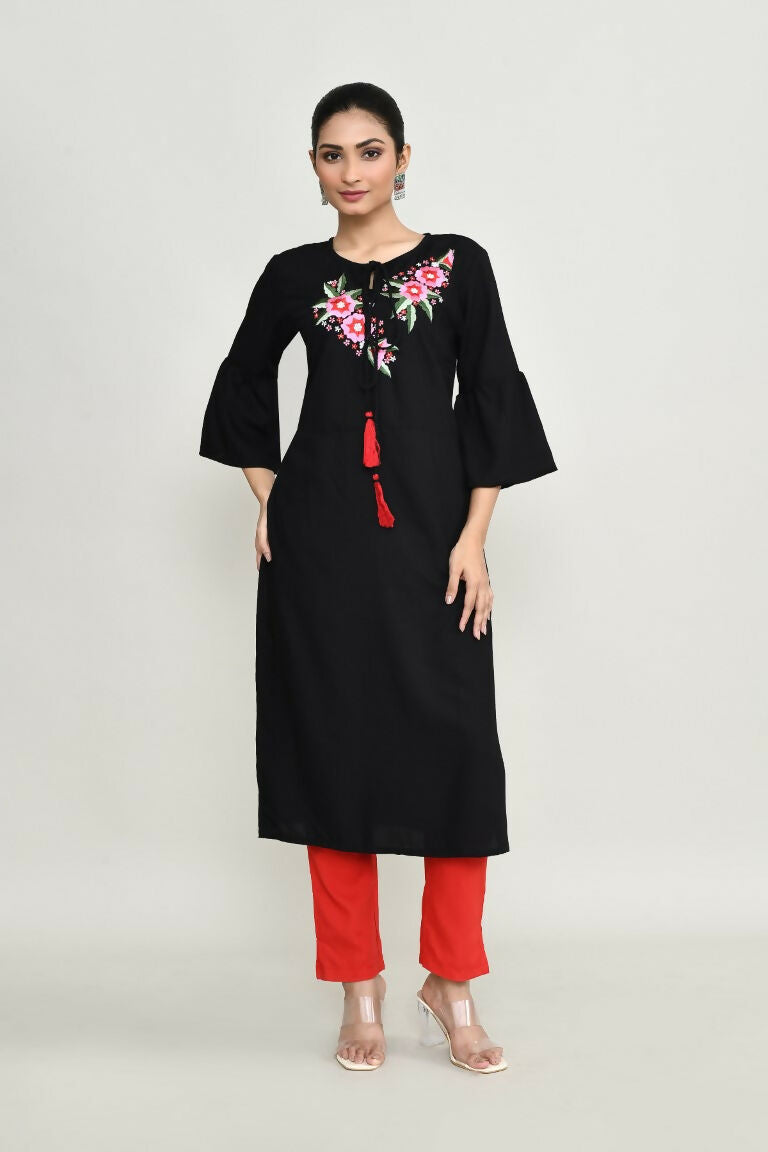 Joban Fashion Black Rayon Tunic