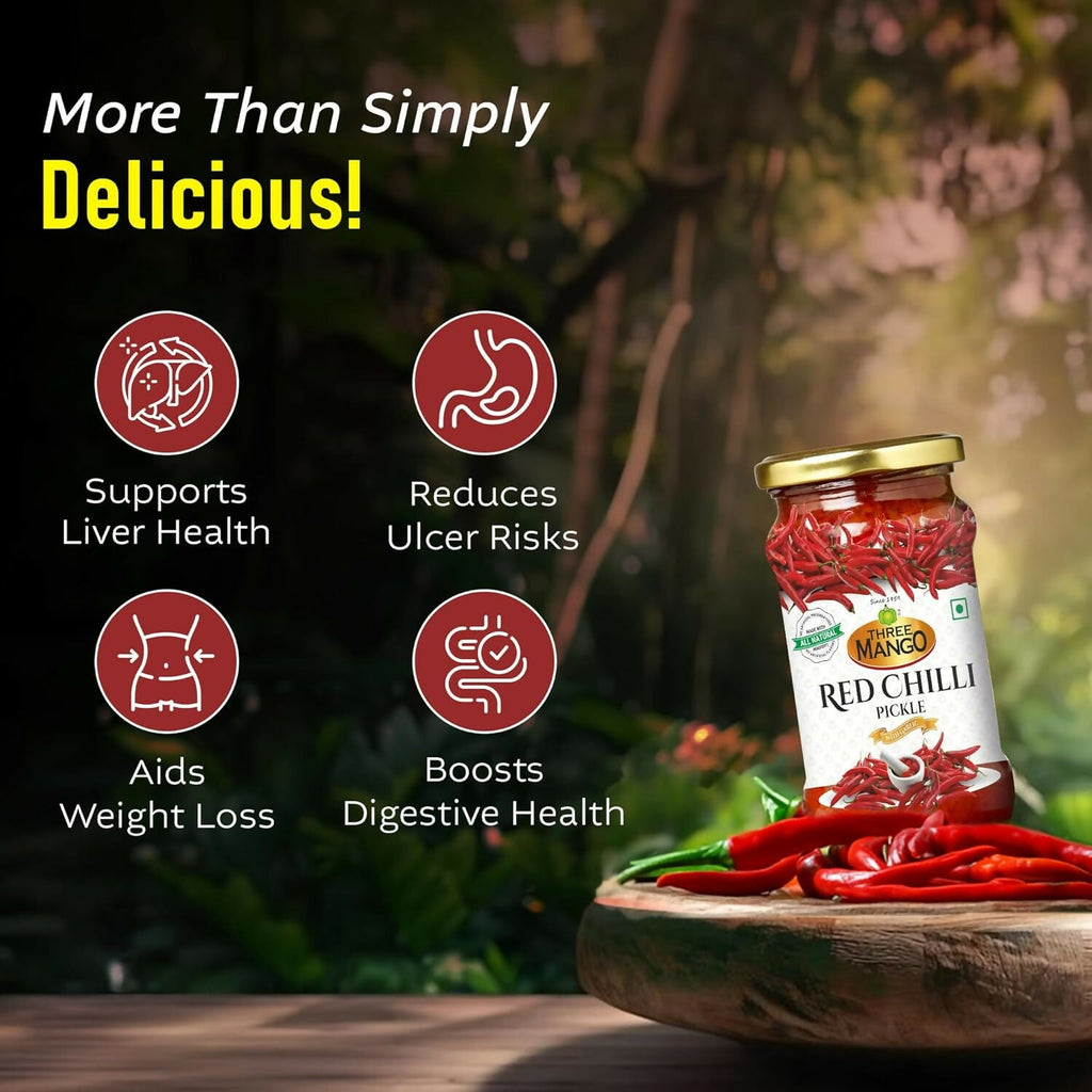 Three Mango Red Chilly Pickle
