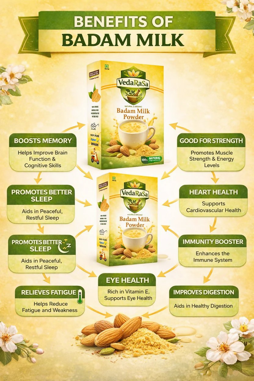 VedaRasa Badam Milk Powder Instant Almond Drink Mix - Distacart
