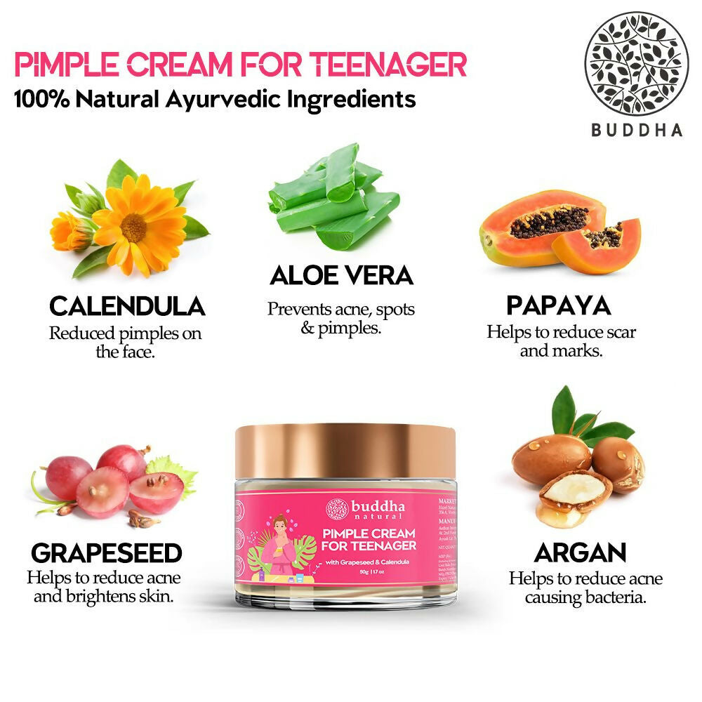 Buddha Natural Pimple Cream for Teenager (11 to 19 Years) - Distacart