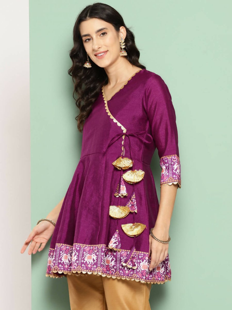 Ahalyaa Women's Traditional wear Tunic - Purple