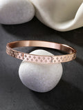 NVR Men's Rose Gold Stainless Steel Kada Bracelet - Distacart