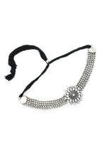 Mominos Fashion Johar Kamal Oxidised Silver-Plated Brass Finish Kundan Choker For Women (Silver) - Distacart