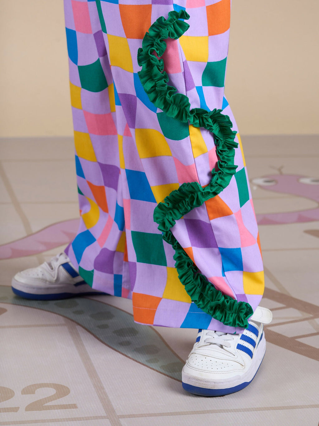 Snakes and Ladders Girls Multi Color Rotary Print Jumpsuit from Siblings Collection