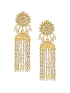 NVR Women Gold-Plated Contemporary Jhumkas Earrings - Distacart