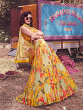 Myra Yellow Art Silk Embroidered Designer Lehenga