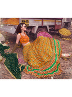 Myra Musturd Art Silk Embroidered Designer Lehenga