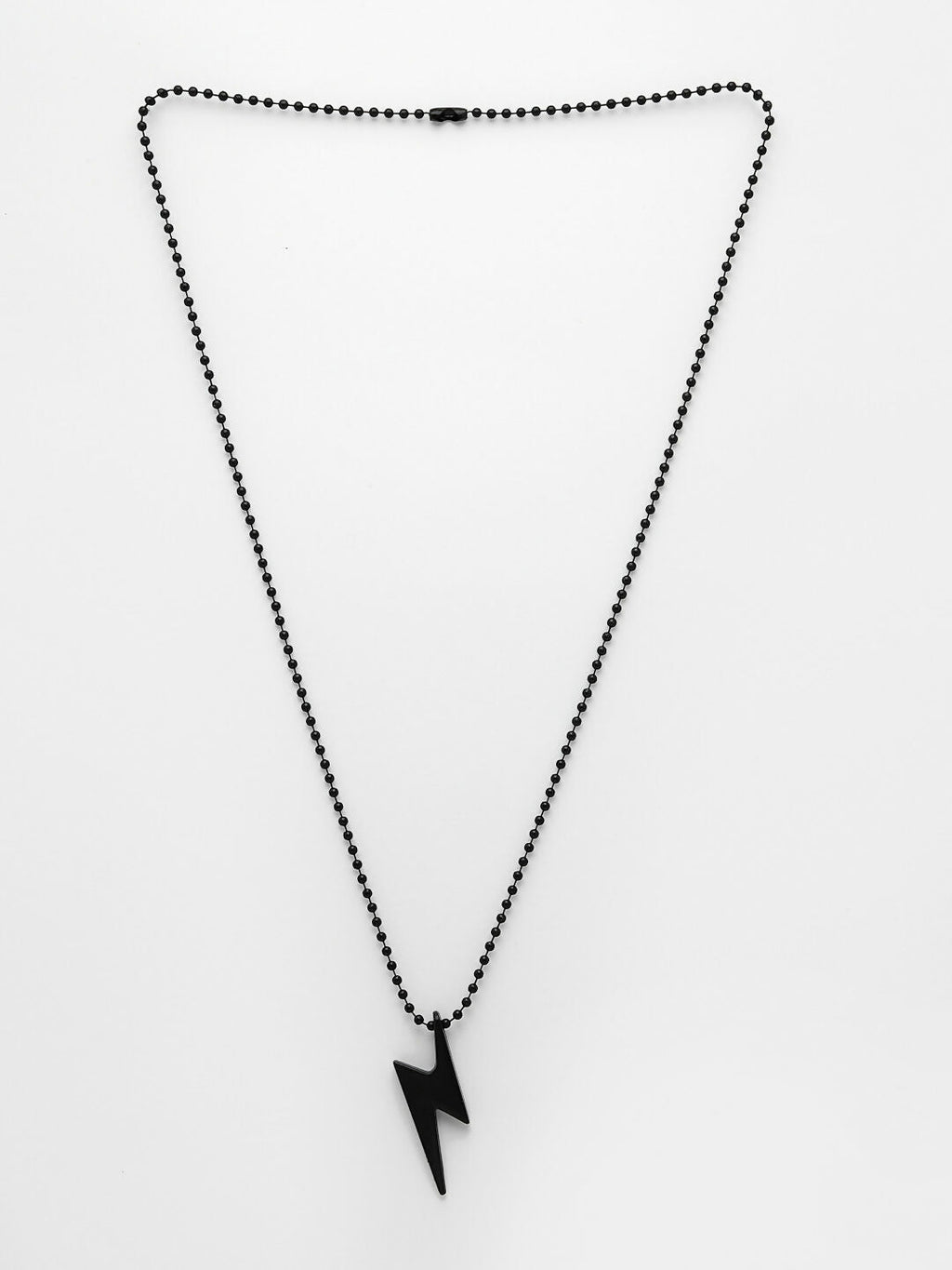 NVR Men's Set of 2 Black & Silver Flash Pendent With Chain