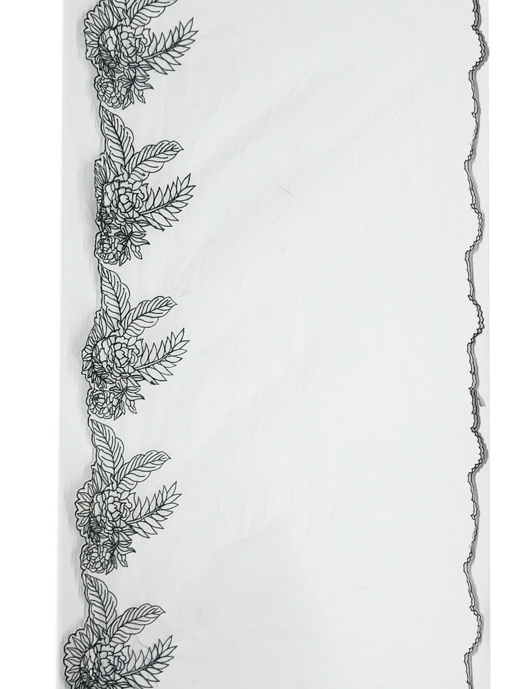 Embroidered Kurta With Pant & Embroidered Cut Work Organza Dupatta, White - Hiral Fashion - Distacart