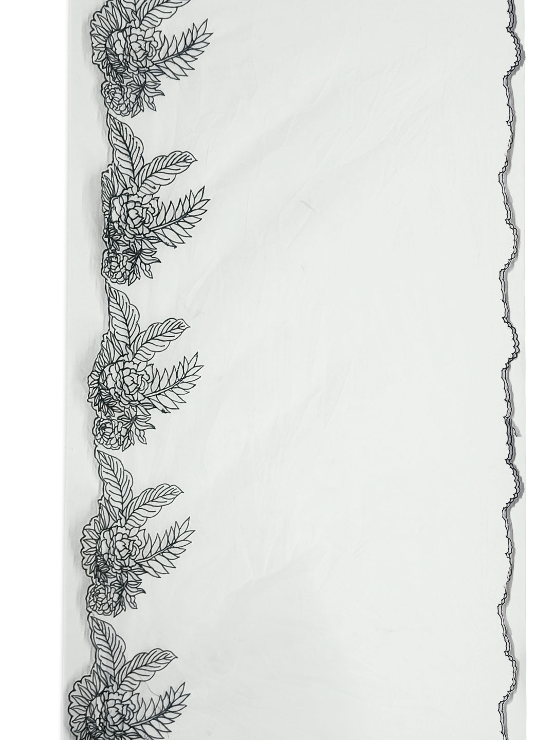 Embroidered Kurta With Pant & Embroidered Cut Work Organza Dupatta, White - Hiral Fashion - Distacart