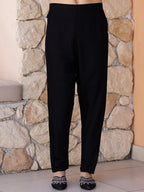 Pakistani Sequined Embroidered Kurta With Pant & Dupatta, Black - Hiral Fashion - Distacart