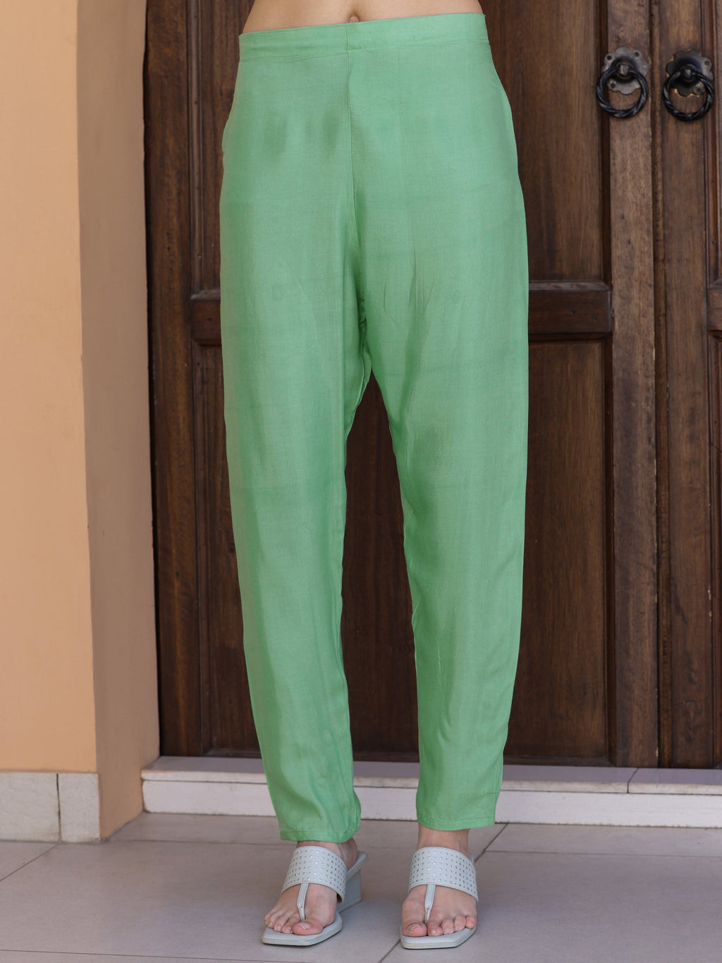 Pakistani Sequined Embroidered Kurta With Pant & Dupatta, Green - Hiral Fashion - Distacart