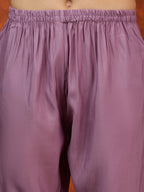 Sequined Embroidered Kurta With Pant & Floral Printed Dupatta, Lavender - Hiral Fashion