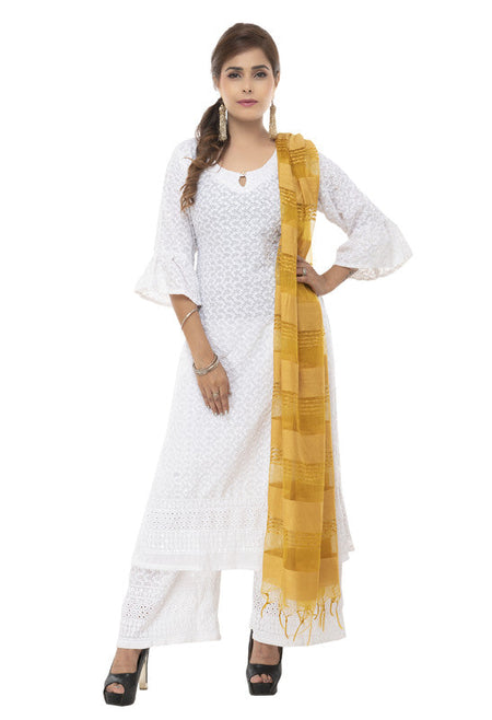 Mominos Fashion Moeza Cotton Payal Design Golden Dupatta