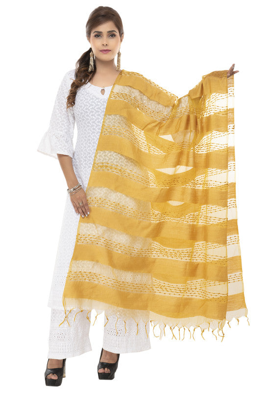 Mominos Fashion Moeza Cotton Payal Design Golden Dupatta