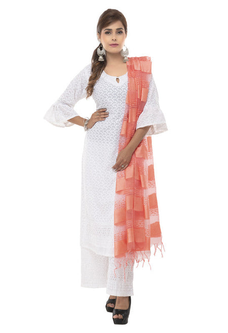 Mominos Fashion Moeza Cotton Payal Design Peach Dupatta