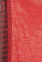 Mominos Fashion Moeza Cotton Black Temple Border Red Dupatta