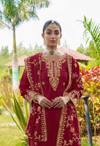 Teeya Creation Rani Color Chinon Silk Heavy Embroidery Work Fully Stitched Salwar Suit
