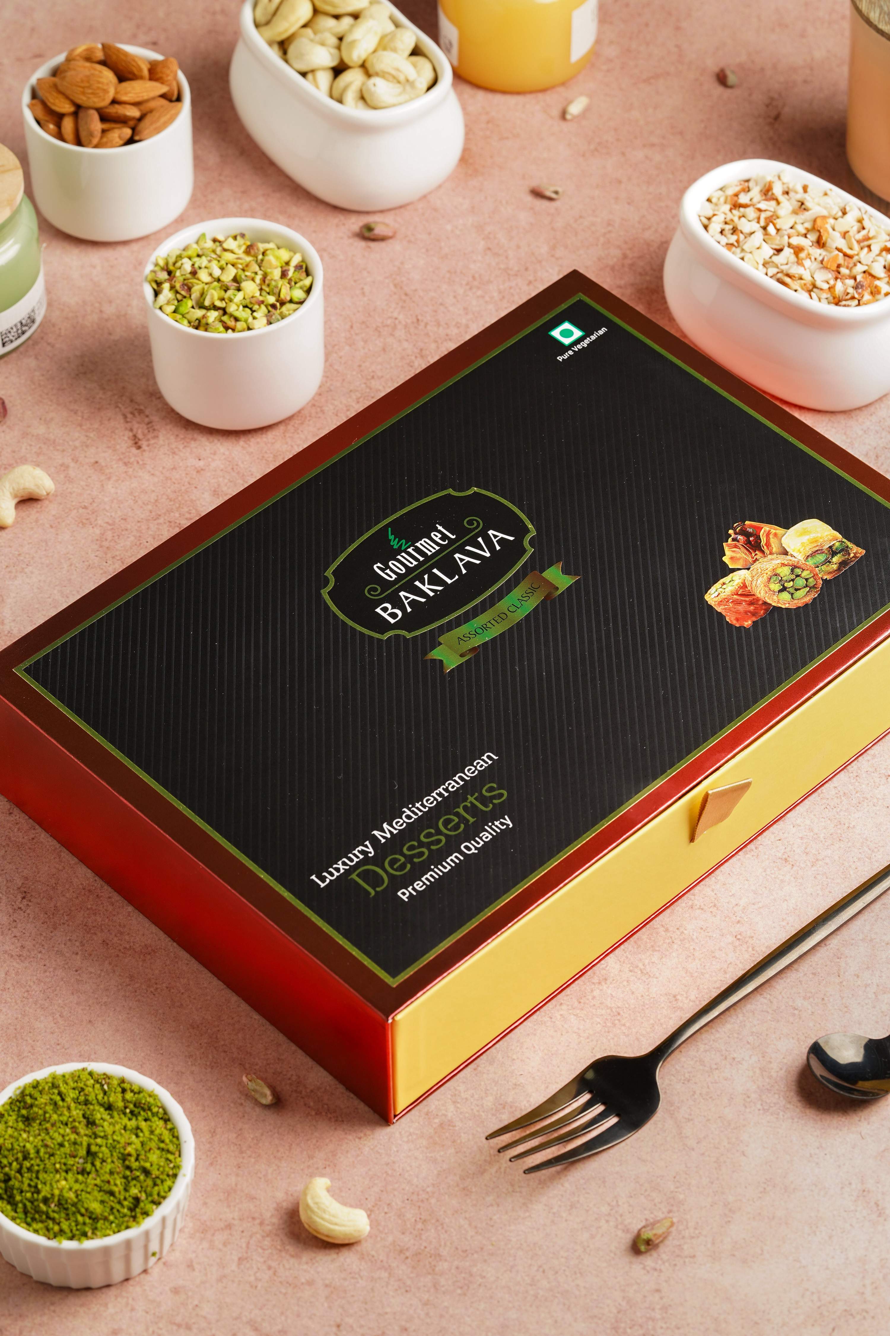 Gourmet Baklava Luxury Gift Box Of Hazelnut Nest Baklava - Distacart