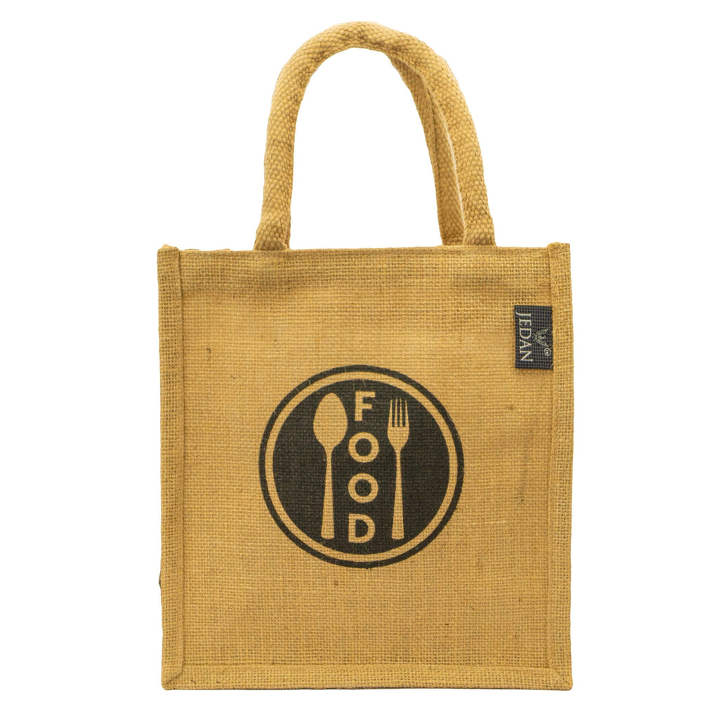 MiDazzle Jute Lunch Bag  (With Zipper) JdJLB1402