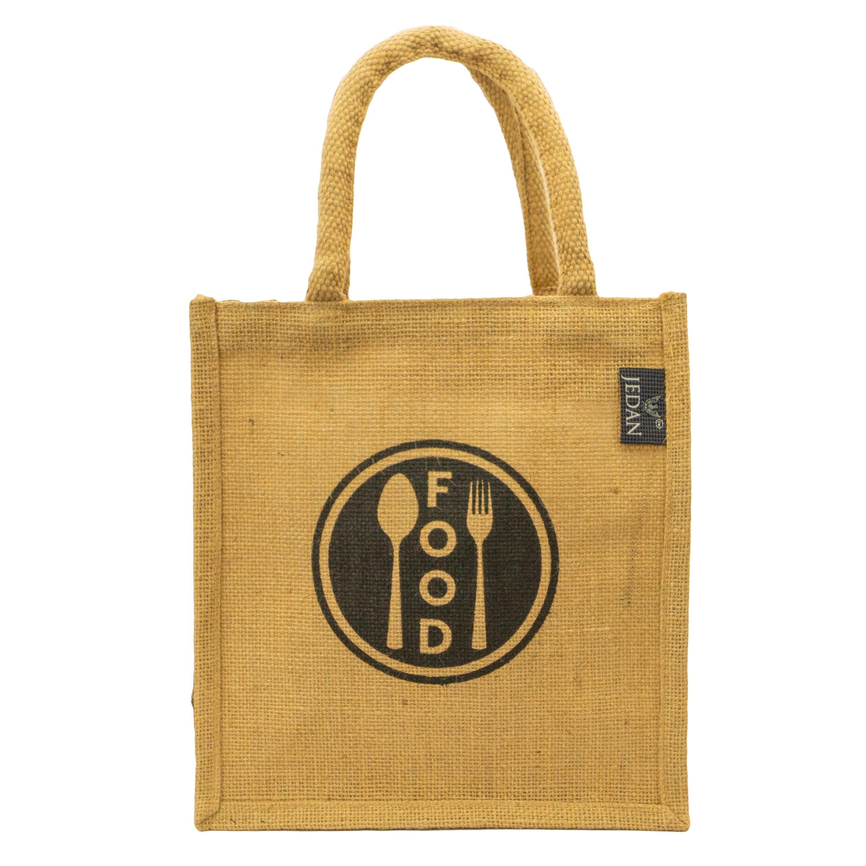 MiDazzle Jute Lunch Bag  (With Zipper) JdJLB1402