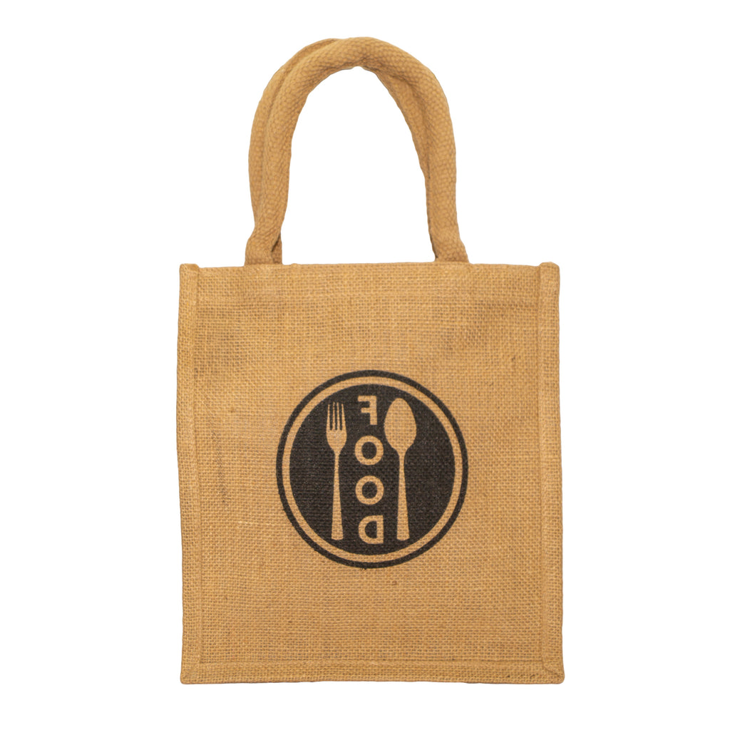 MiDazzle Jute Lunch Bag  (With Zipper) JdJLB1402