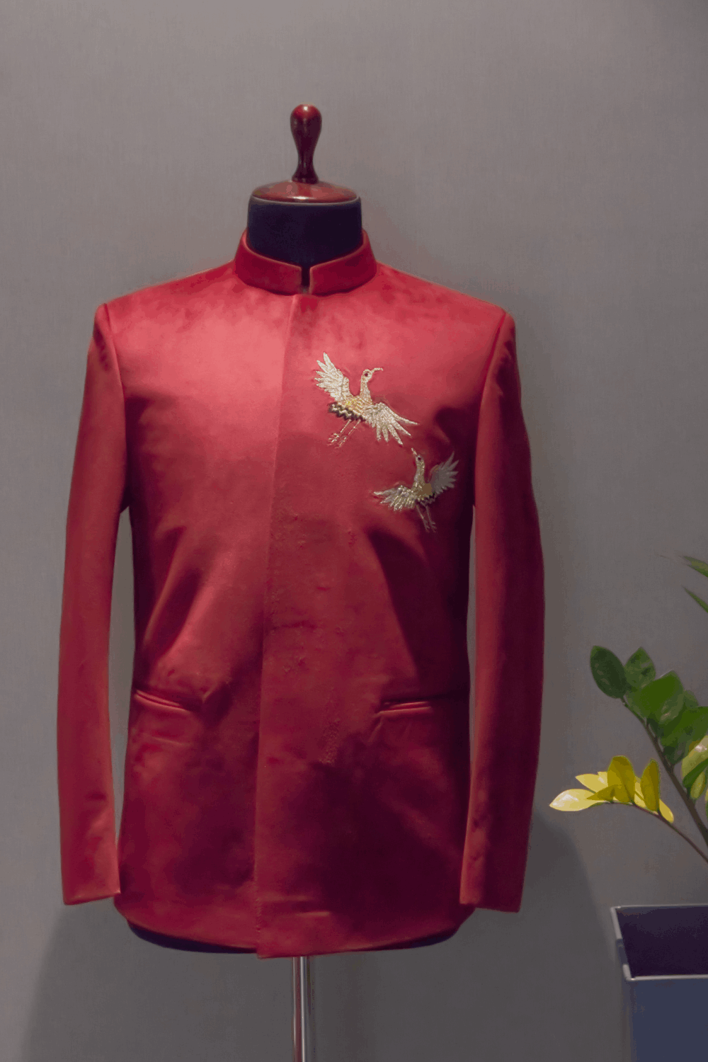 Granate Designer Men's Indo western by Hilo Design