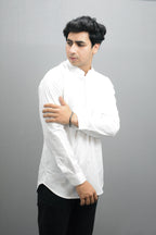 Fabmade Men White Pure Cotton Short Kurta