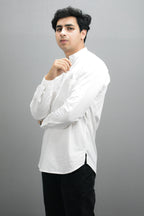 Fabmade Men White Pure Cotton Short Kurta