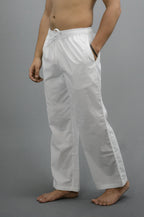 Fabmade Pack Of 2 White Combo Men Pajama