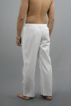 Fabmade Pack Of 2 White Combo Men Pajama
