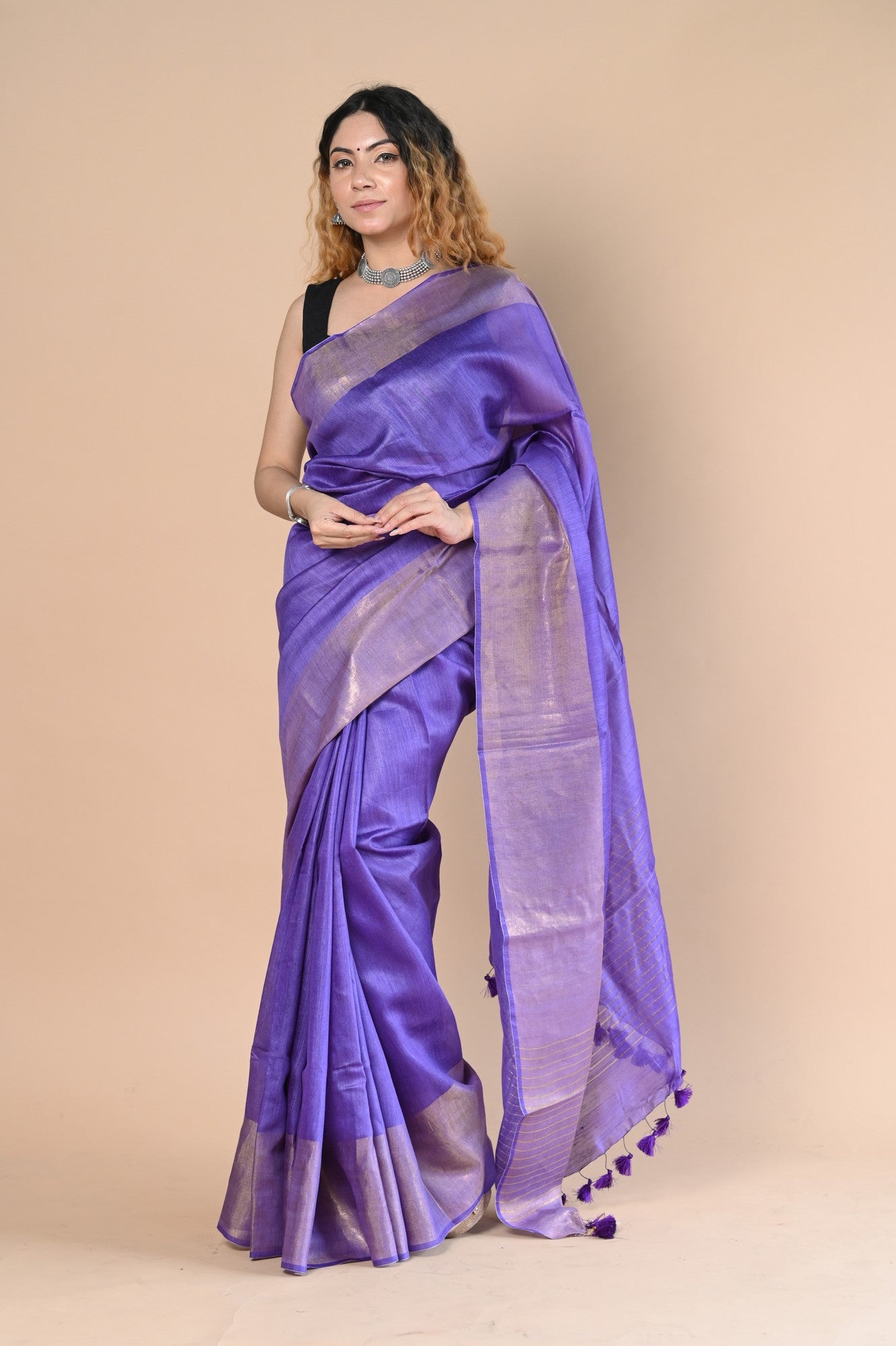 Very Much Indian Exclusive Pure Moonga Tussar Silk Saree With Beautiful Border
