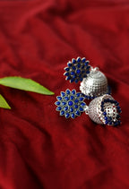 Mominos Fashion Joharkamal Kundan work Jhumka with Blue Beads - Distacart
