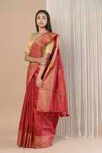 Very Much Indian Exclusive Pure Moonga Tussar Silk Saree With Beautiful Border - Distacart