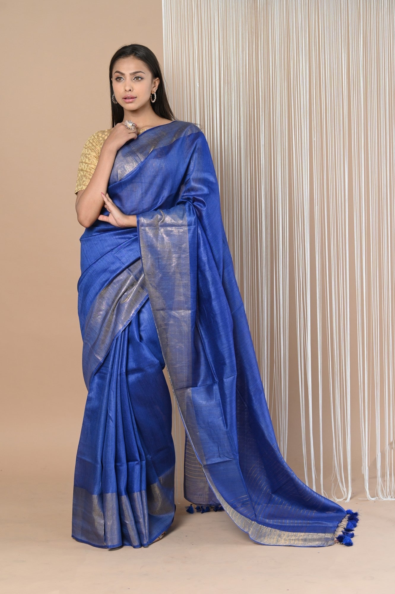 Very Much Indian Exclusive Pure Moonga Tussar Silk Saree With Beautiful Border