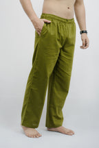 Fabmade Peach & Olive Combo Linen Pajama