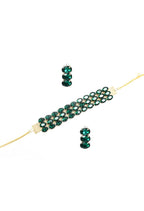 Mominos Fashion Johar Kamal Gold-Plated Finish Stone Choker For Women (Green) - Distacart