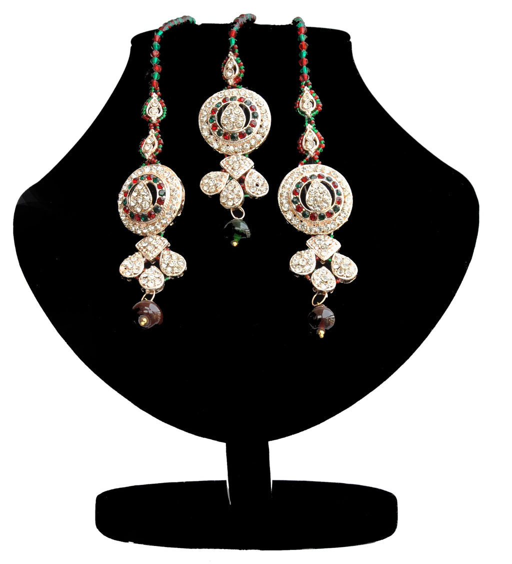 Gold-Polished Alloy Handcrafted Semi Bridal Grand Look Necklace Set - The Pari